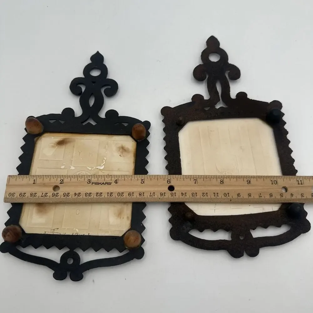 2 Vintage MCM 1970s Wall Trivets Ceramic Japan 